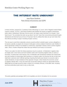 The Interest Rate Unbound?