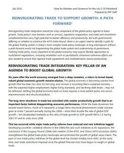 Reinvigorating Trade to Support Growth