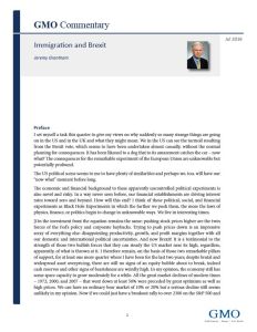 Immigration and Brexit