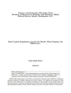 Bank Capital Regulations around the World