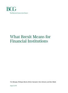 What Brexit Means for Financial Institutions