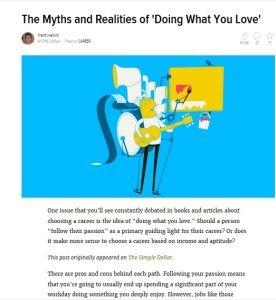 The Myths and Realities of 'Doing What You Love'