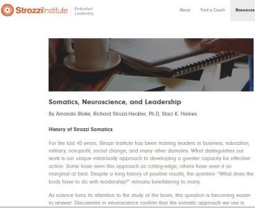 Somatics, Neuroscience, and Leadership
