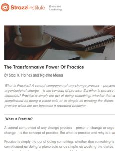 The Transformative Power of Practice