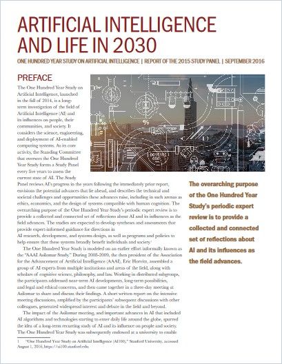 Image of: Artificial Intelligence and Life in 2030