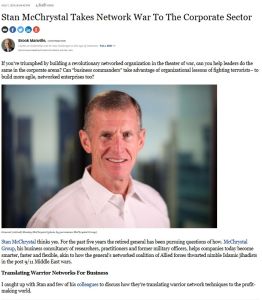 Stan McChrystal Takes Network War To The Corporate Sector