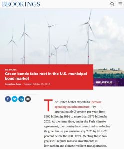 Green Bonds Take Root in the U.S. Municipal Bond Market