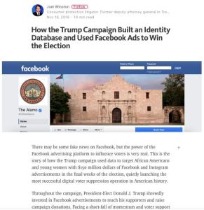 How the Trump Campaign Built an Identity Database and Used Facebook Ads to Win the Election