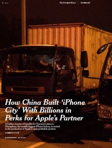How China Built ‘iPhone City’ with Billions in Perks for Apple’s Partner