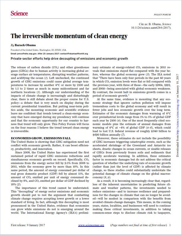 Image of: The Irreversible Momentum of Clean Energy