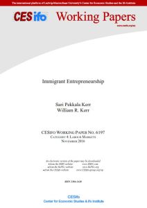 Immigrant Entrepreneurship