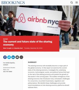 The Current and Future State of the Sharing Economy