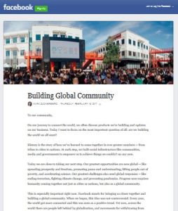 Building Global Community