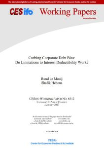 Curbing Corporate Debt Bias