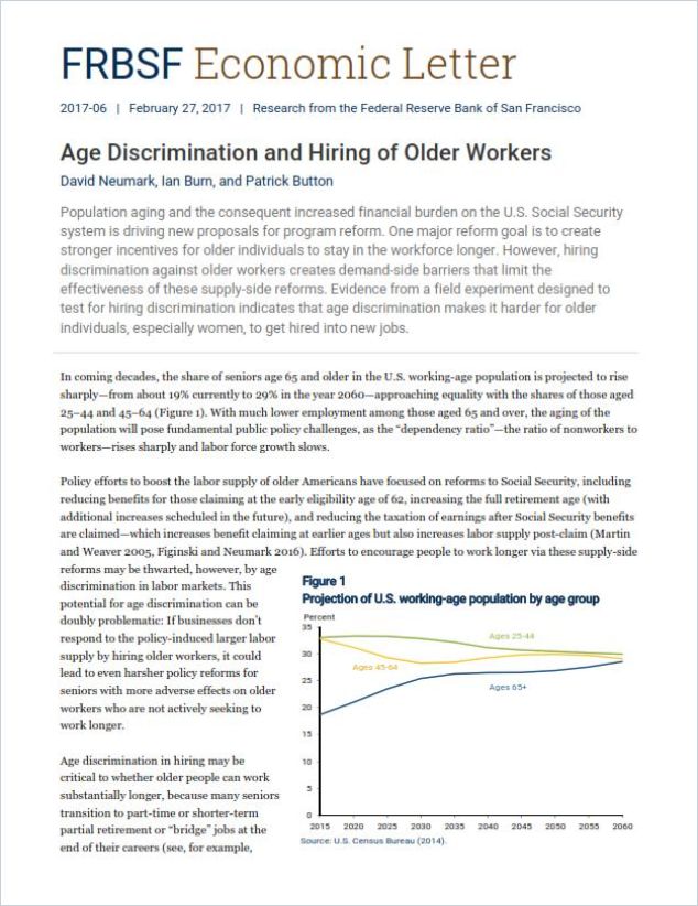 Image of: Age Discrimination and Hiring of Older Workers