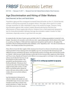 Age Discrimination and Hiring of Older Workers