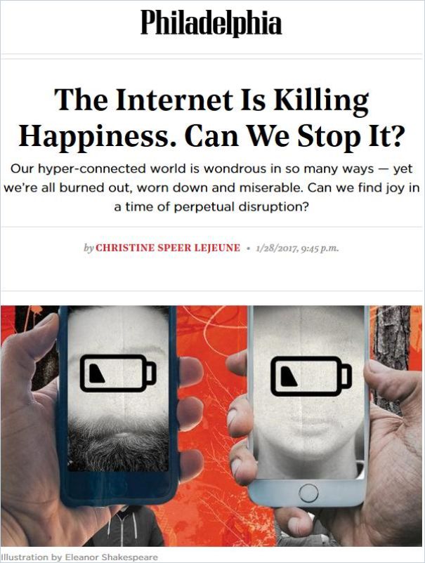 Image of: The Internet Is Killing Happiness. Can We Stop It?