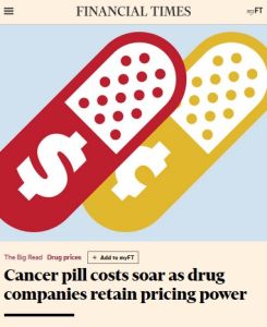 Cancer Pill Costs Soar as Drug Companies Retain Pricing Power