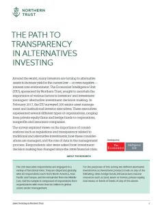 The Path to Transparency in Alternatives Investing