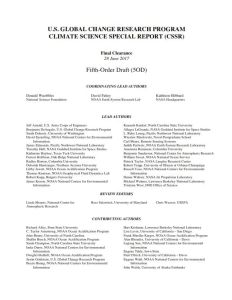US Global Change Research Program Climate Science Special Report (CSSR)