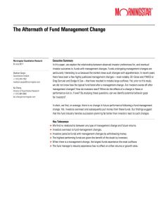 The Aftermath of Fund Management Change