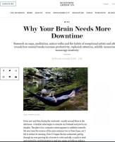 Why Your Brain Needs More Downtime