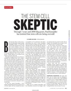 The Stem Cell Skeptic