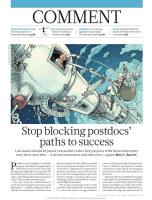 Stop Blocking Postdocs’ Paths to Success