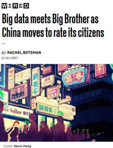 Big Data Meets Big Brother as China Moves to Rate Its Citizens