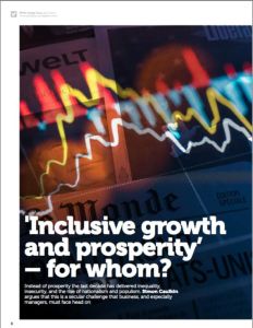 ‘Inclusive Growth and Prosperity’ – For Whom?
