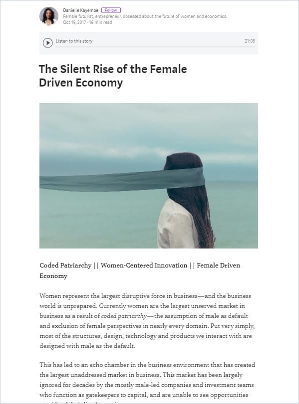 Image of: The Silent Rise of the Female Driven Economy