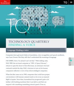 Technology Quarterly: Finding a Voice