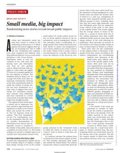Small Media, Big Impact