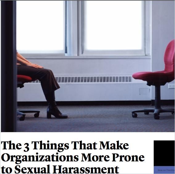 Image of: The 3 Things That Make Organizations More Prone to Sexual Harassment
