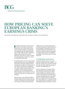 How Pricing Can Solve European Banking’s Earnings Crisis