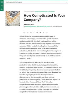 How Complicated Is Your Company?