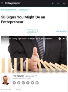 50 Signs You Might Be an Entrepreneur