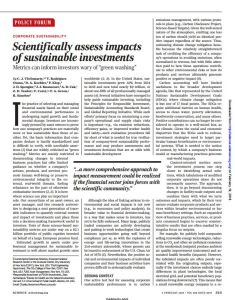 Scientifically Assess Impacts of Sustainable Investments