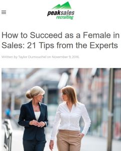 How to Succeed as a Female in Sales