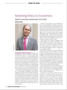 Restoring Ethics to Economics