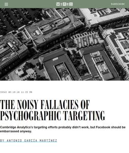 The Noisy Fallacies of Psychographic Targeting
