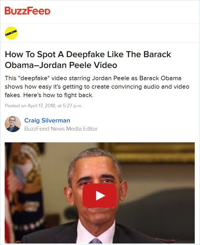 Image of: How to Spot a Deepfake like the Barack Obama–Jordan Peele Video