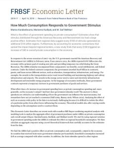 How Much Consumption Responds to Government Stimulus