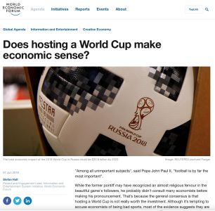 Does hosting a World Cup make economic sense?