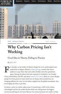 Why Carbon Pricing Isn’t Working