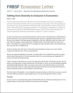 Getting from Diversity to Inclusion in Economics