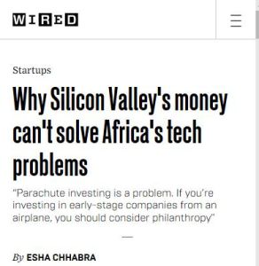 Why Silicon Valley’s Money Can’t Solve Africa’s Tech Problems