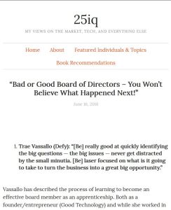 “Bad or Good Board of Directors”