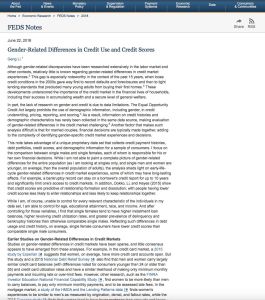 Gender-Related Differences in Credit Use and Credit Scores