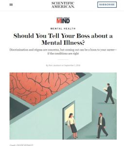 该不该告诉老板你有精神疾病？